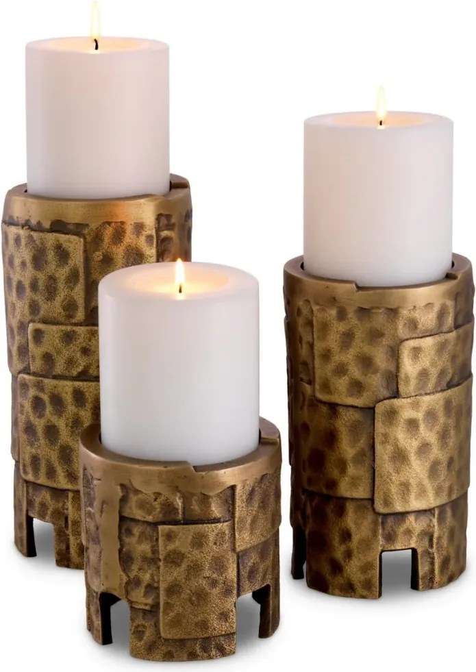 Set de 3 suporturi pentru lumanare design LUX Laurentios