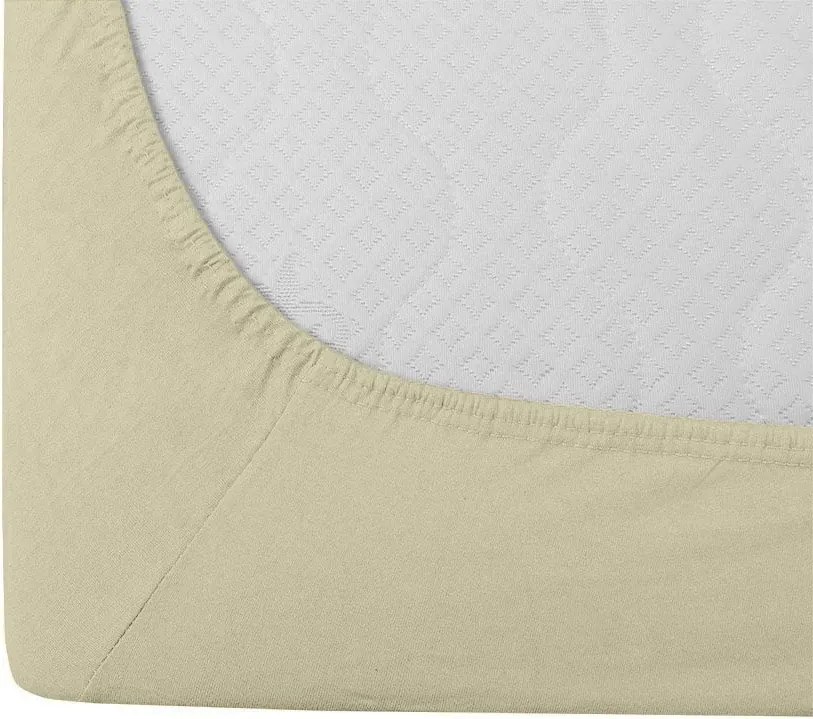 Cearsaf Jersey HIGHFIT crem 90 x 200 cm
