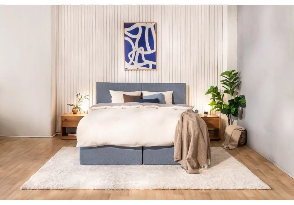 Pat boxspring albastru 180x200 cm Olia Bold – Bonami Selection