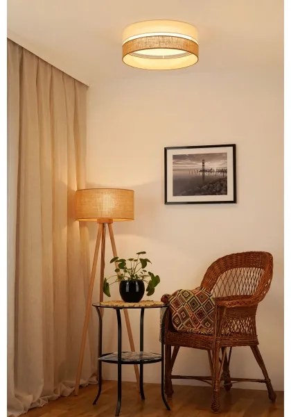 Brilagi - Plafonieră LED ROYAL YUTE 24W 230V, Ø45 cm, bej/crem