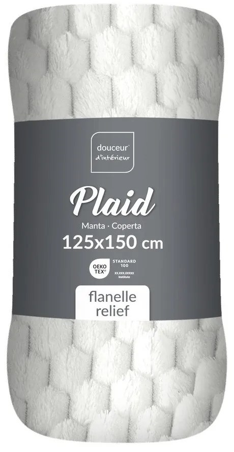 Pătură crem din microflanel 125x150 cm Mini Frosty – douceur d'intérieur