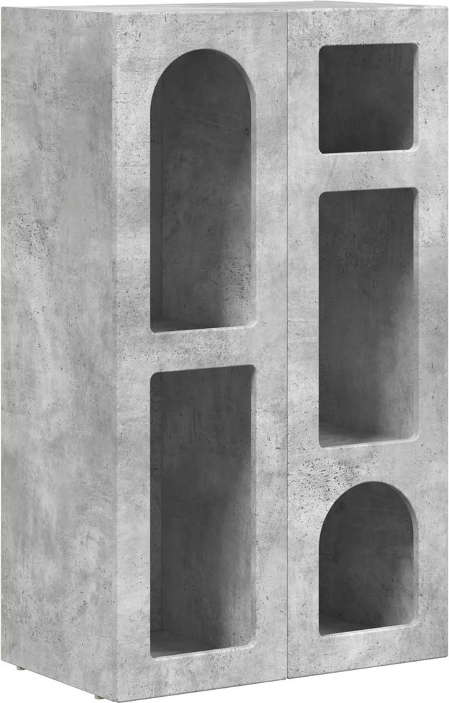 vidaXL Bufet Gri din beton 59 x 35 x 100,5 cm Lemn compozit