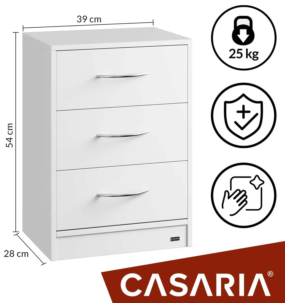 Casaria Noptieră ELOISE cu iluminare, 54x39x28cm, alb