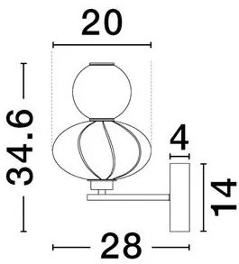 Aplica de perete LED decorativa ceramica Alb, Bej, ONETA
