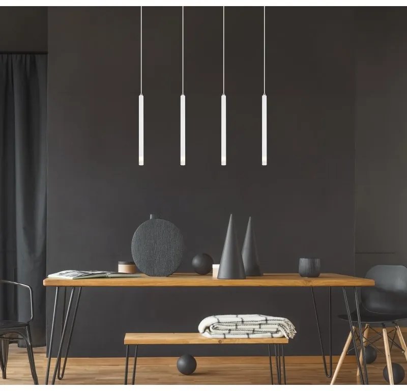Lustra cu 4 Pendule metal alb RYAN pentru bucatarie