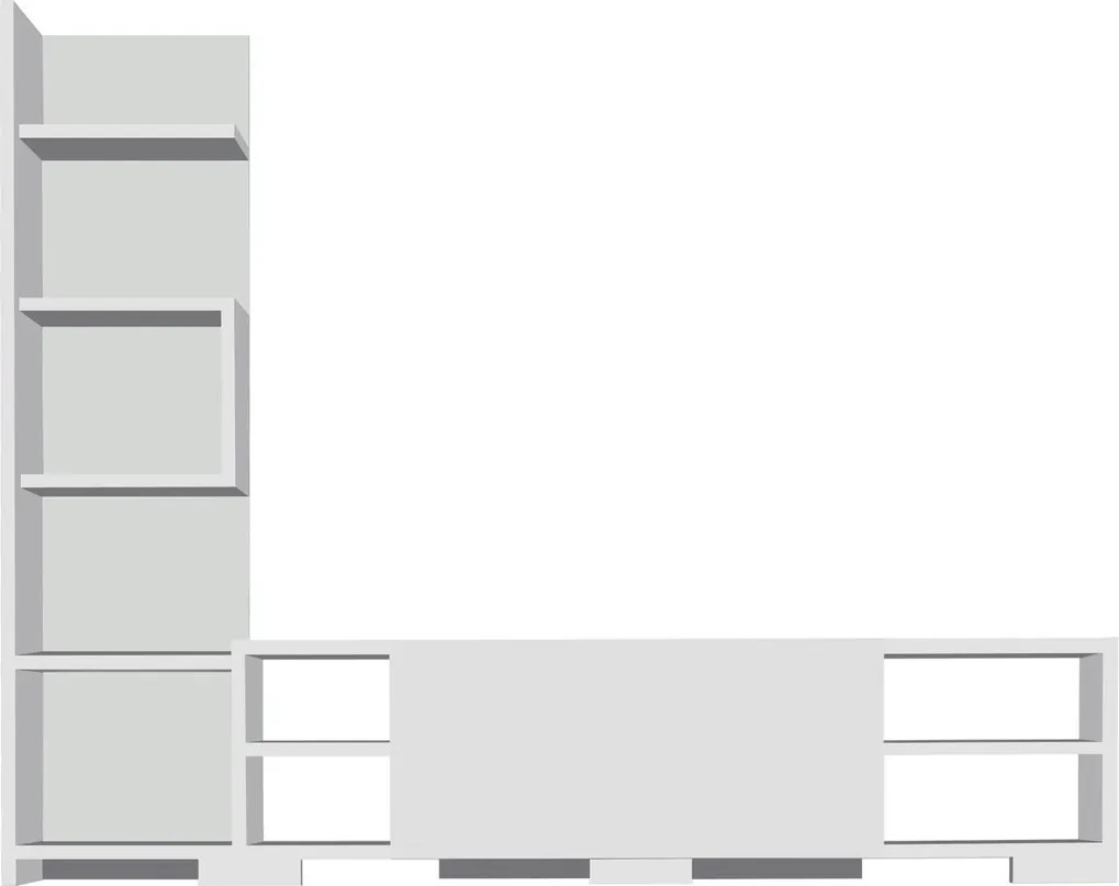 Comoda TV, Hanah Home, Pera, 160x120x29.5 cm, Alb