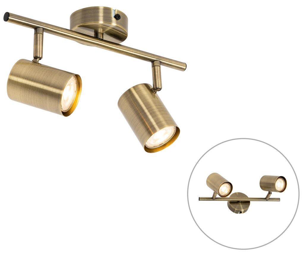 Spot modern bronz reglabil cu 2 lumini - Jeana