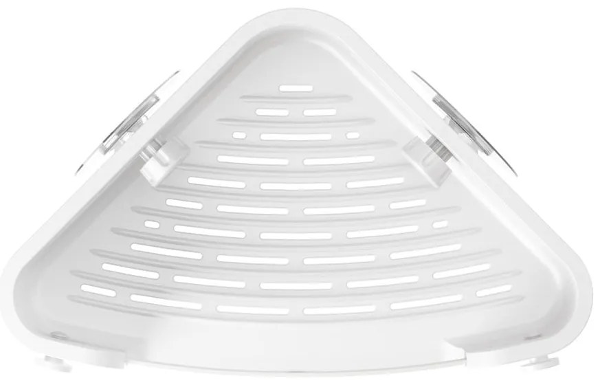 Raft pentru baie alb autoadeziv/pentru colț din plastic reciclat Flex – Umbra