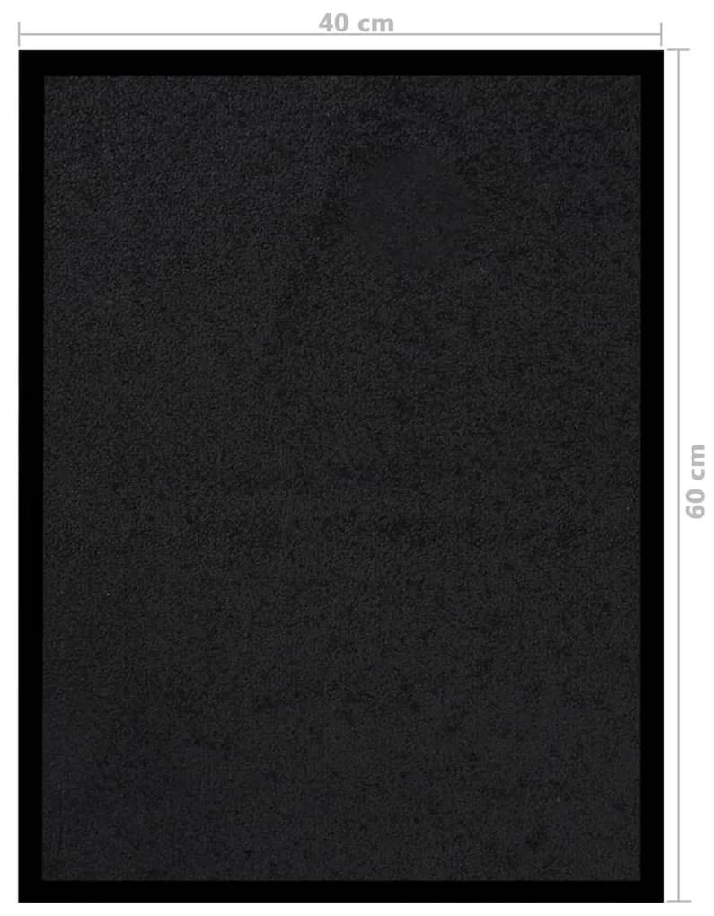 Covoras intrare, negru, 40x60 cm 1, Negru, 40 x 60 cm