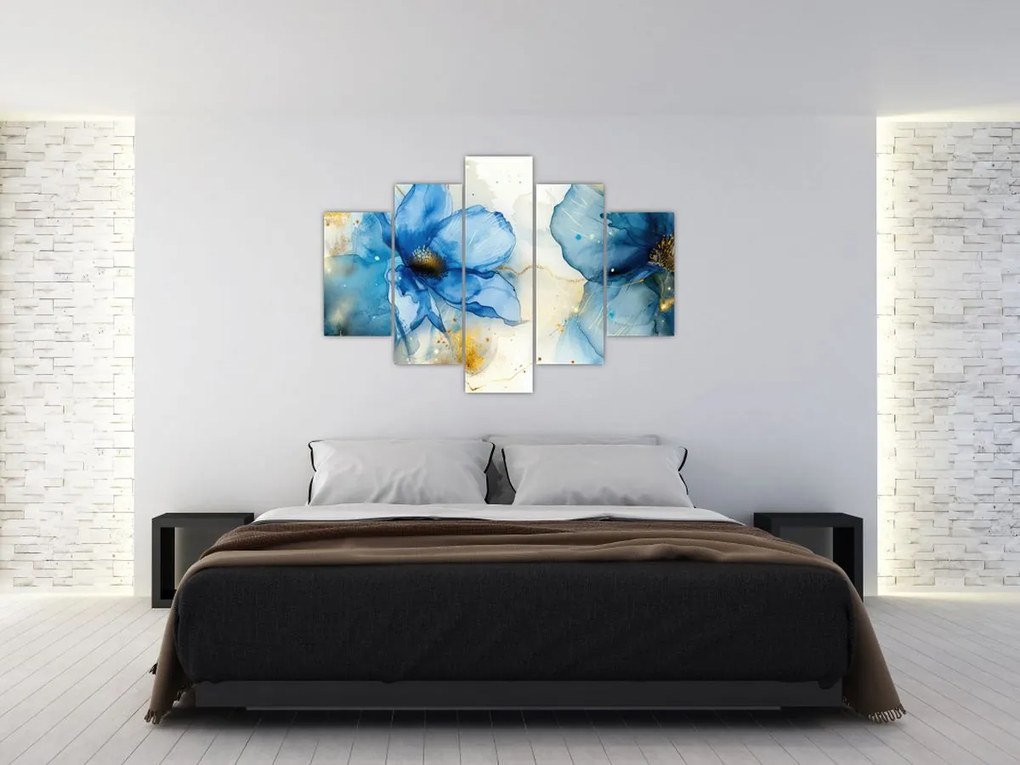 Tablou - Floral, pictură cu cerneală (150x105 cm)