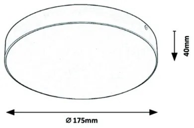 Rabalux - Plafonieră LED pentru baie LED/18W/230V 3000-6000K IP44 albă