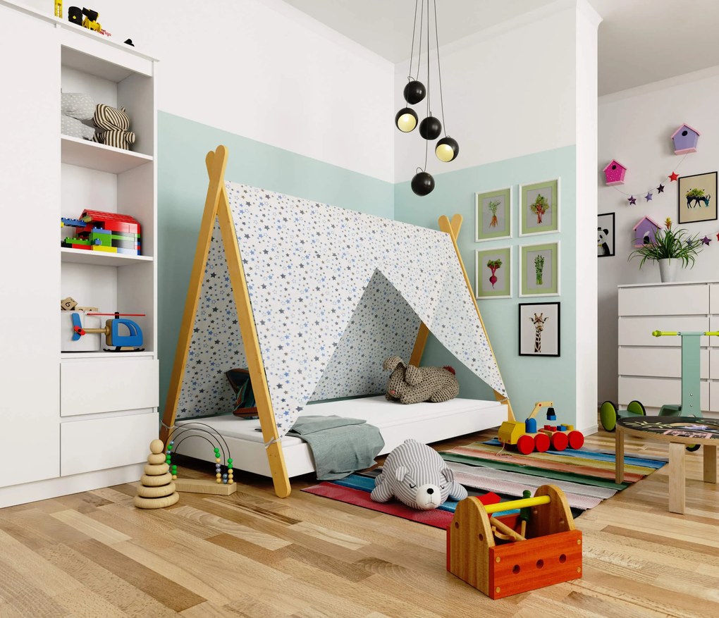 Pat pentru copii Graciela (Alb) (cu saltea). Promo -27%. 1070798