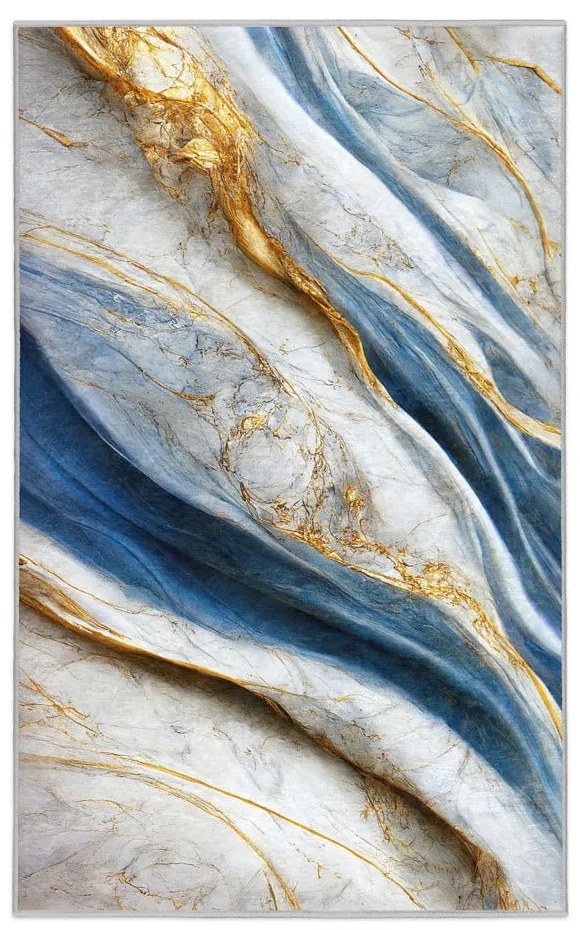 Covor albastru lavabil 120x180 cm Golden Spill – Mila Home