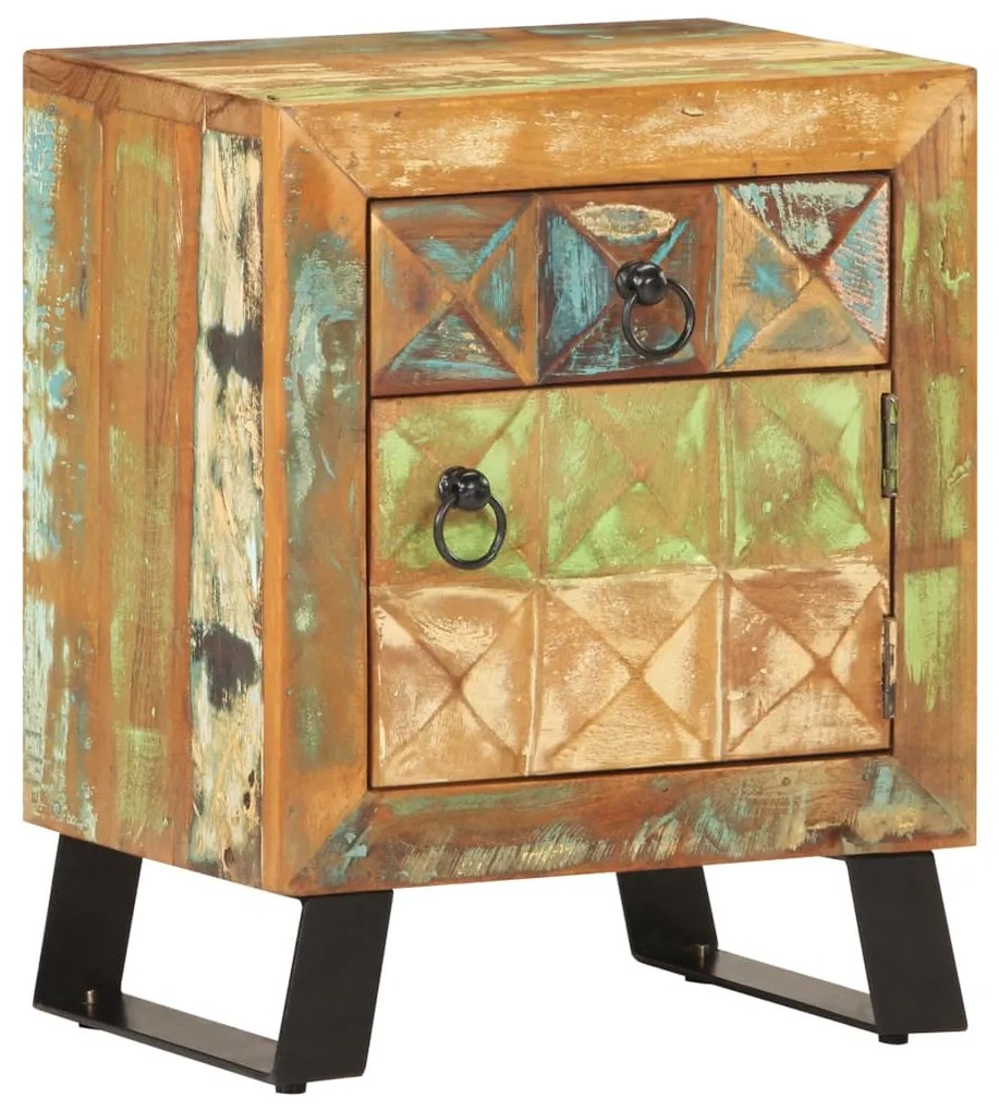 vidaXL Noptieră, 40 x 30 x 50 cm, lemn masiv reciclat