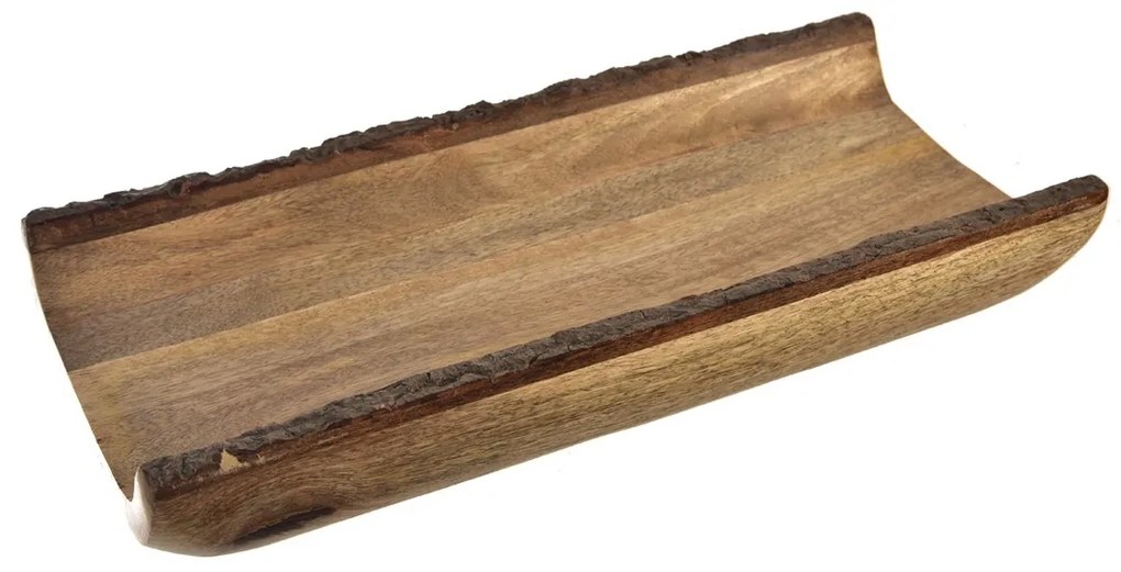 Tavă decorativă InDecor din lemn de mango cuscoarță , 40 x 18 x 6 cm