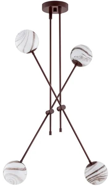 Lustră pe tijă Argon 1842 ABSOS 4xE14/7W/230V maro