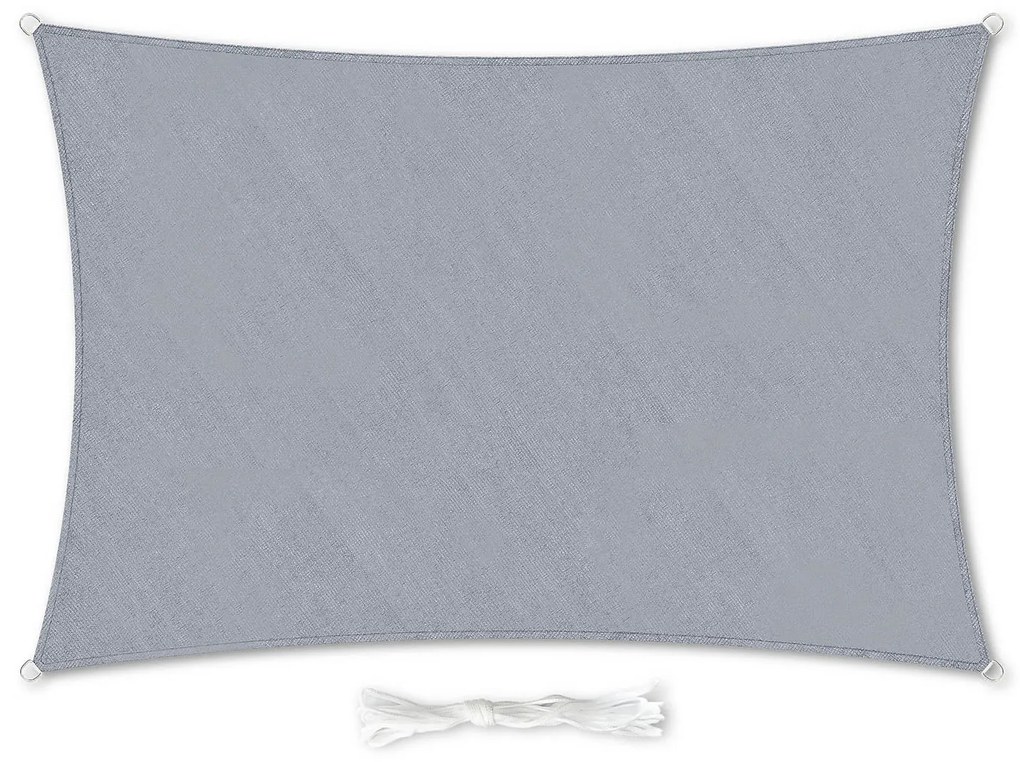 Parasolar dreptunghiular, 2 × 3 m, cu inele de fixare, poliester, respirabil