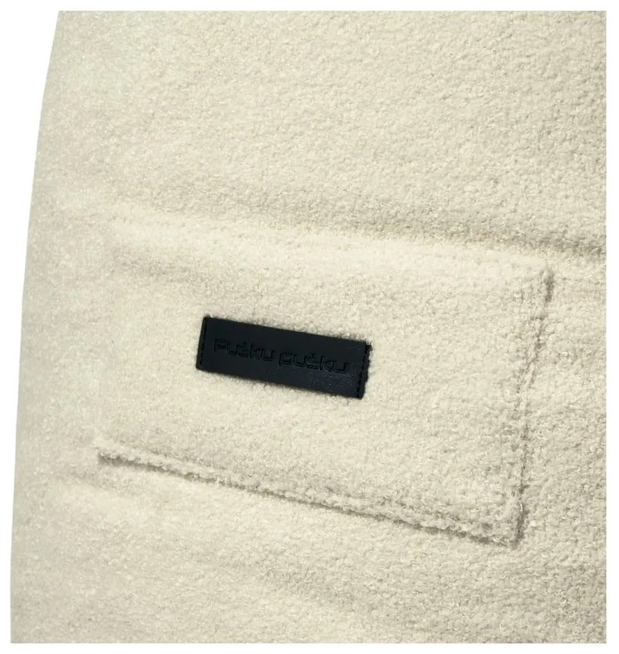 Fotoliu bean bag gri deschis cu tapițerie din țesătură bouclé Snug 100 – SLOWDOWN