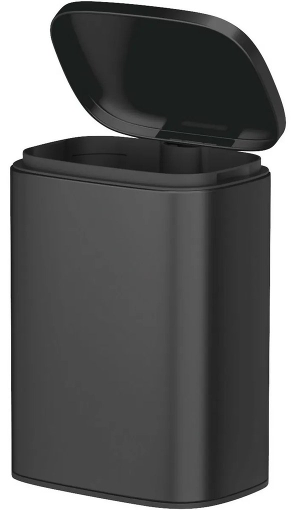 Wenko Coș de gunoi de perete Sare 5 l, negru