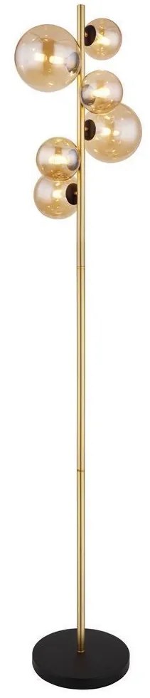 Lampadar LED RIHA 6xG9/3W/230V alamă Globo 56135-6S