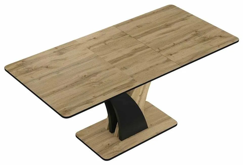 Masă de bucătărie Artem, stejar artisan / negru