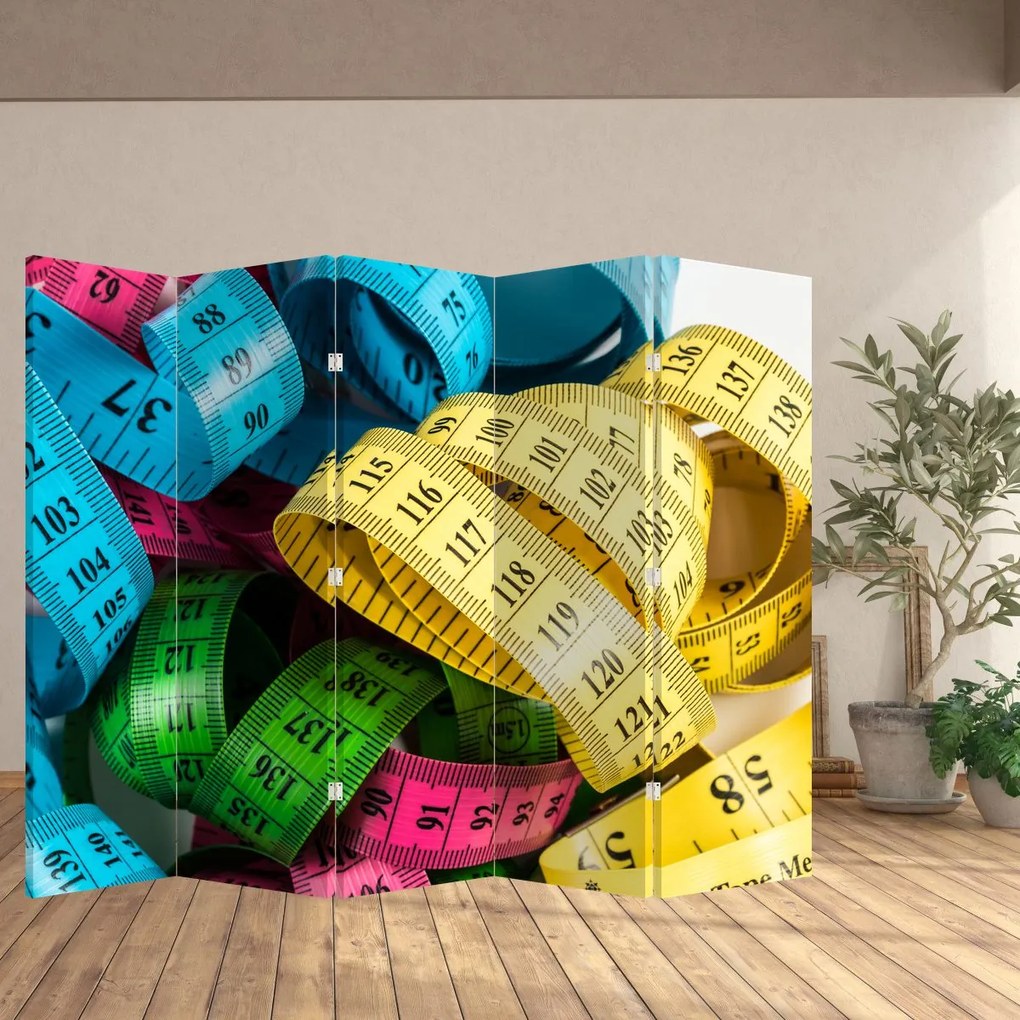 Paravan - Metri colorați (210x170 cm)