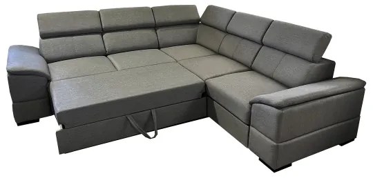 Colțar extensibil universal cu spațiu de depozitare GRANADA, gri închis