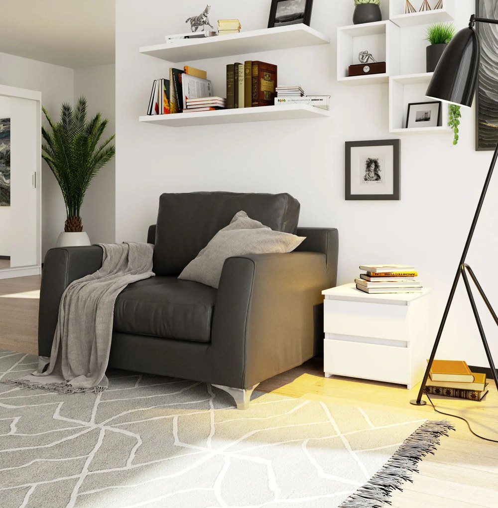 Noptieră CLeania CL2 (Alb). Promo -28%. 1068671