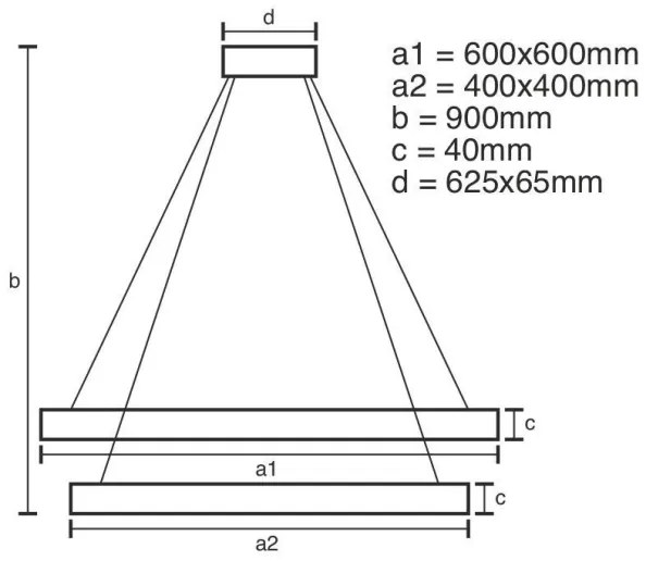 Lustră LED dimabilă pe cablu LED/90W/230V 3000-6500K + telecomandă