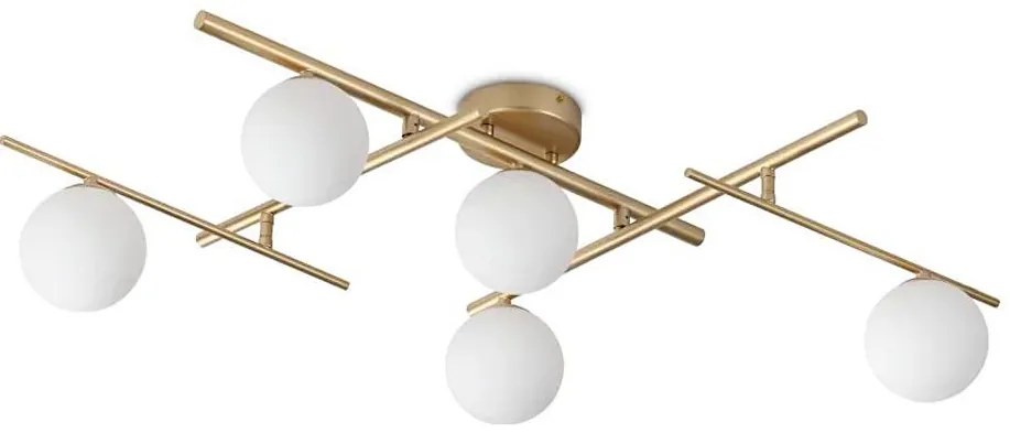 Lustră LED aplicată Ideal Lux ATLAS 5xG9/3W/230V auriu