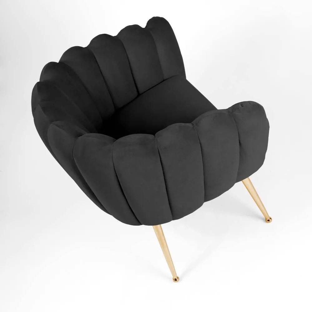 Scaun Lili negru/gold – H81 cm