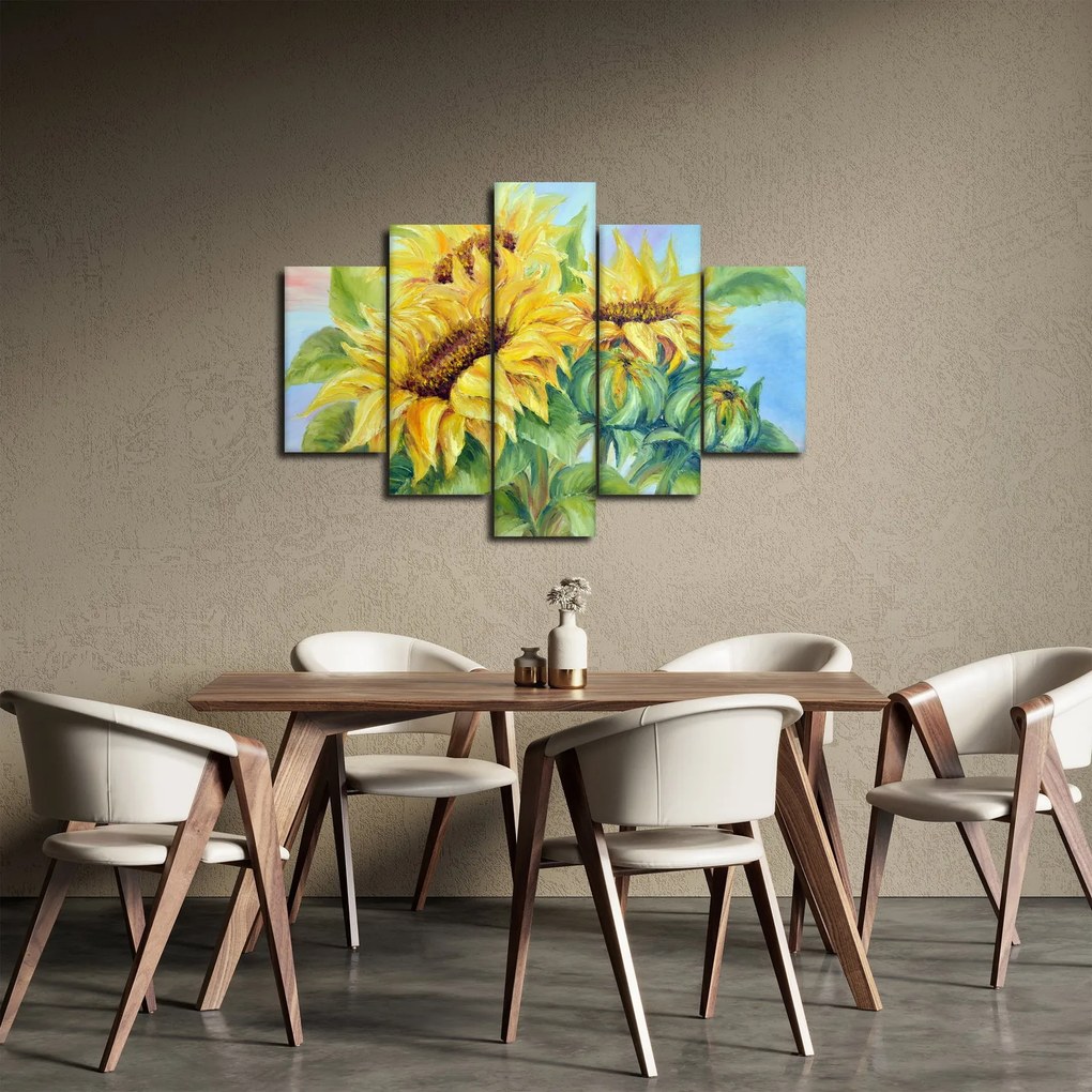 Tablou - Floarea soarelui înflorită (150x105 cm)