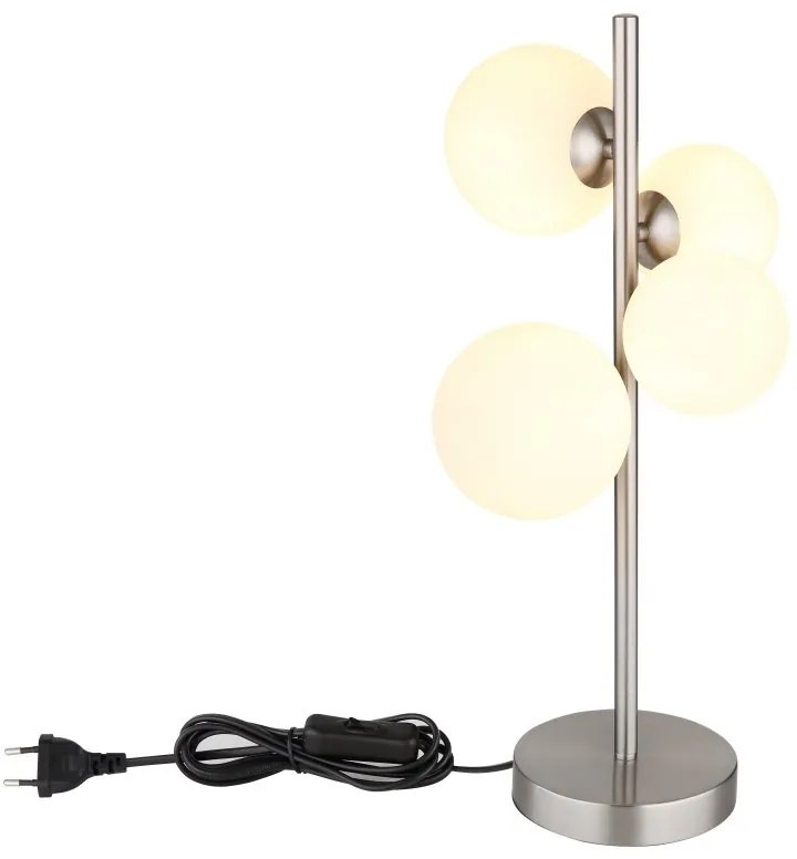 Veioza, lampa de masa design modern Riha nichel