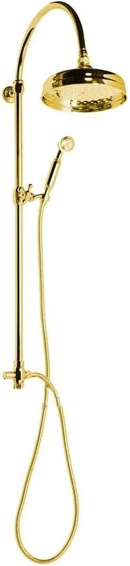 Set de duș auriu din alamă 142 cm cu duș suspendat/cu duș de mână Antea – Sapho
