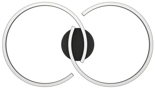 Plafonieră LED RGBW dimabilă Eglo 900955 AMANDOLO 19,5W/230V negru + telecomandă