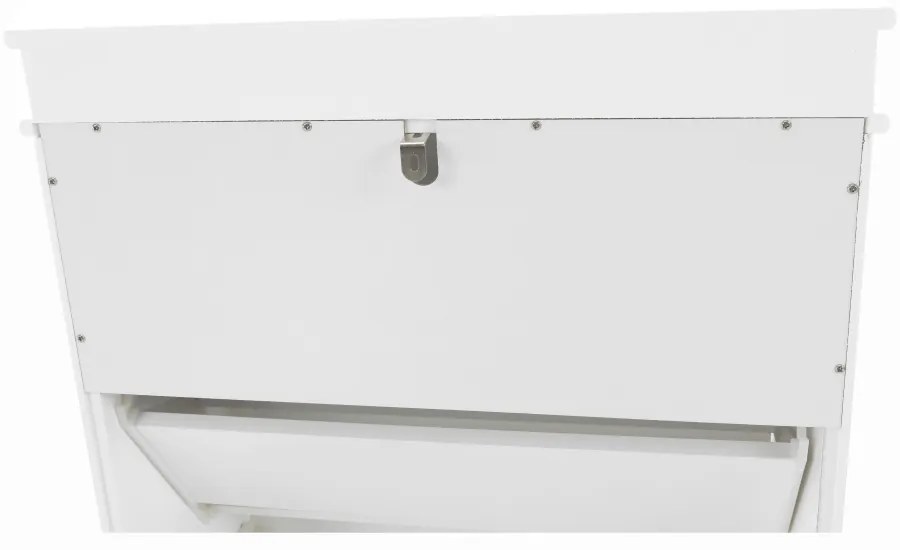 Pantofar, 3 compartimente, alb, mdf alb