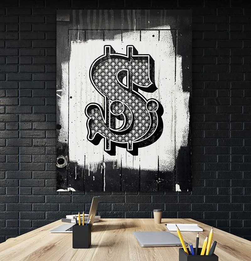 Tablou canvas Dollar 90x60 cm