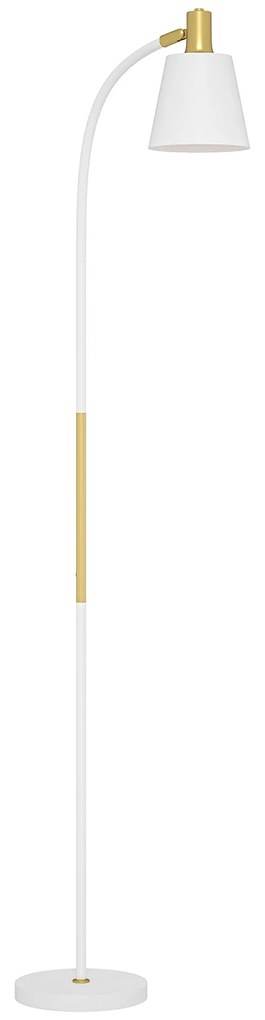 HOMCOM Lampadar de salon reglabil în înălțime 127-160 cm cu intrerupator, soclu E27, alb | Aosom Romania