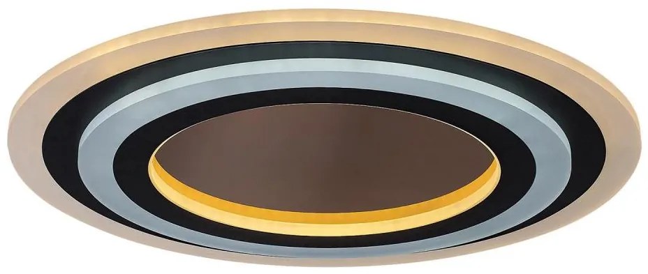 Rabalux TANELI 71314 - Plafonieră LED dimabilă, 56W, 230V, 3000/4000/6000K, crom/negru + telecomandă