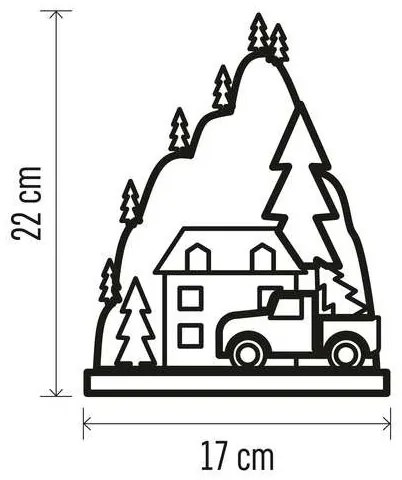 Decorațiune LED de Crăciun 10xLED/2xAA bej