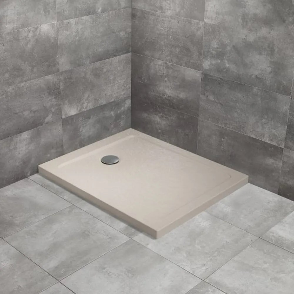 Cadita dus dreptunghiulara Radaway Doros F Stone 90x70 cm acril casmir