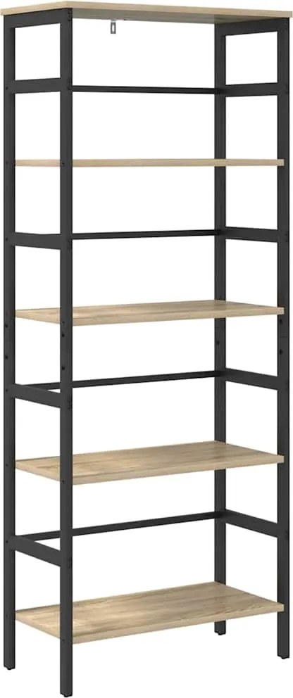 vidaXL Raft pentru cărți Stejar Sonoma 60 x 29,5 x 149 cm