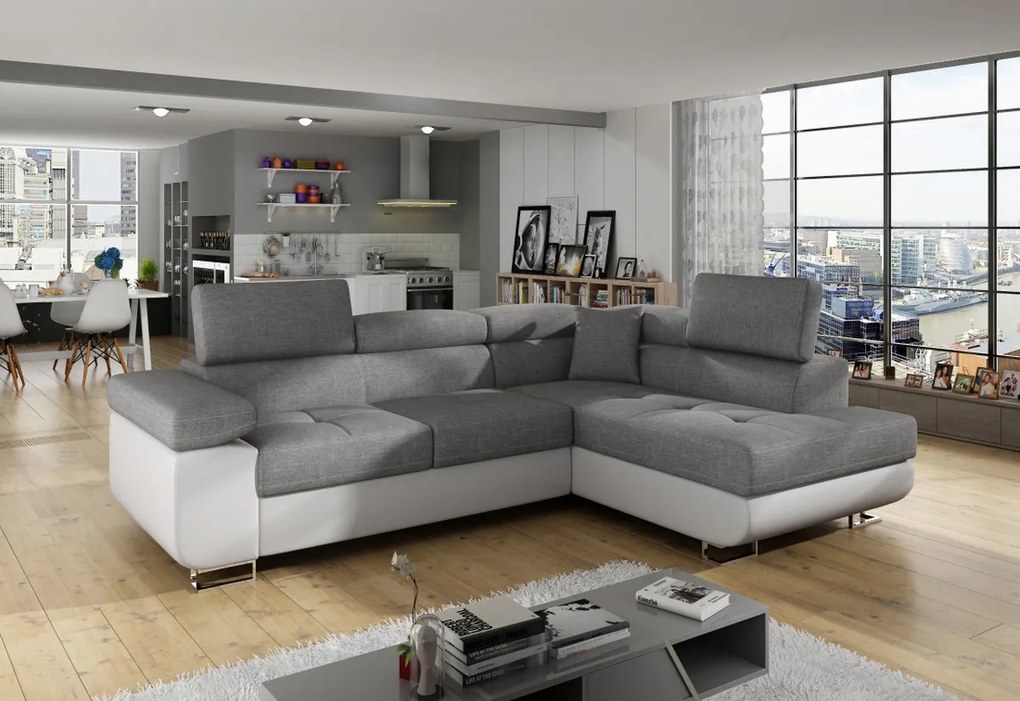 Expedo Colțar extensibil MONIS, 275x90x202, sawana 21/soft 17, colţ dreapta