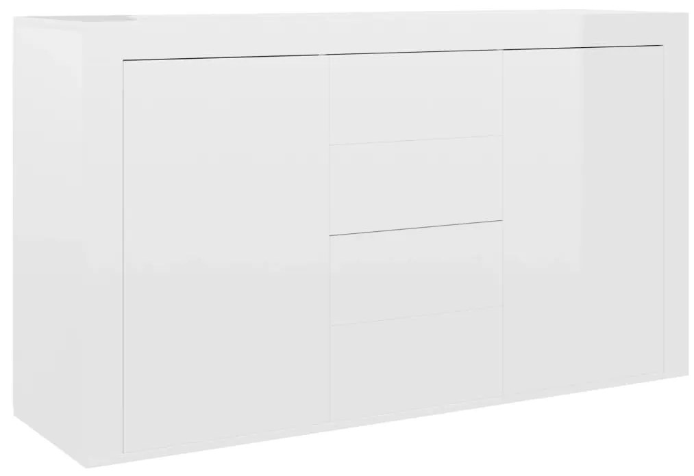 801847 vidaXL Servantă, alb extralucios, 120 x 36 x 69 cm, PAL