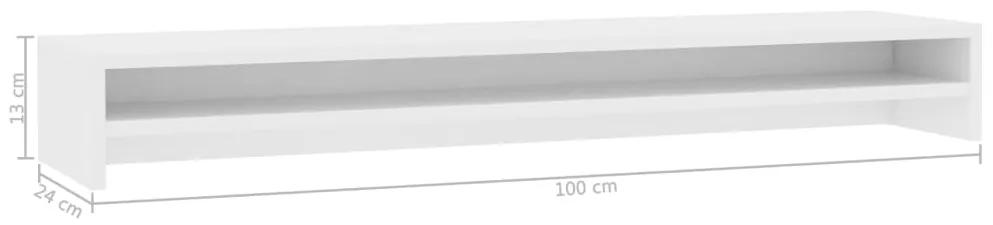 Suport monitor, alb, 100 x 24 x 13 cm, PAL Alb