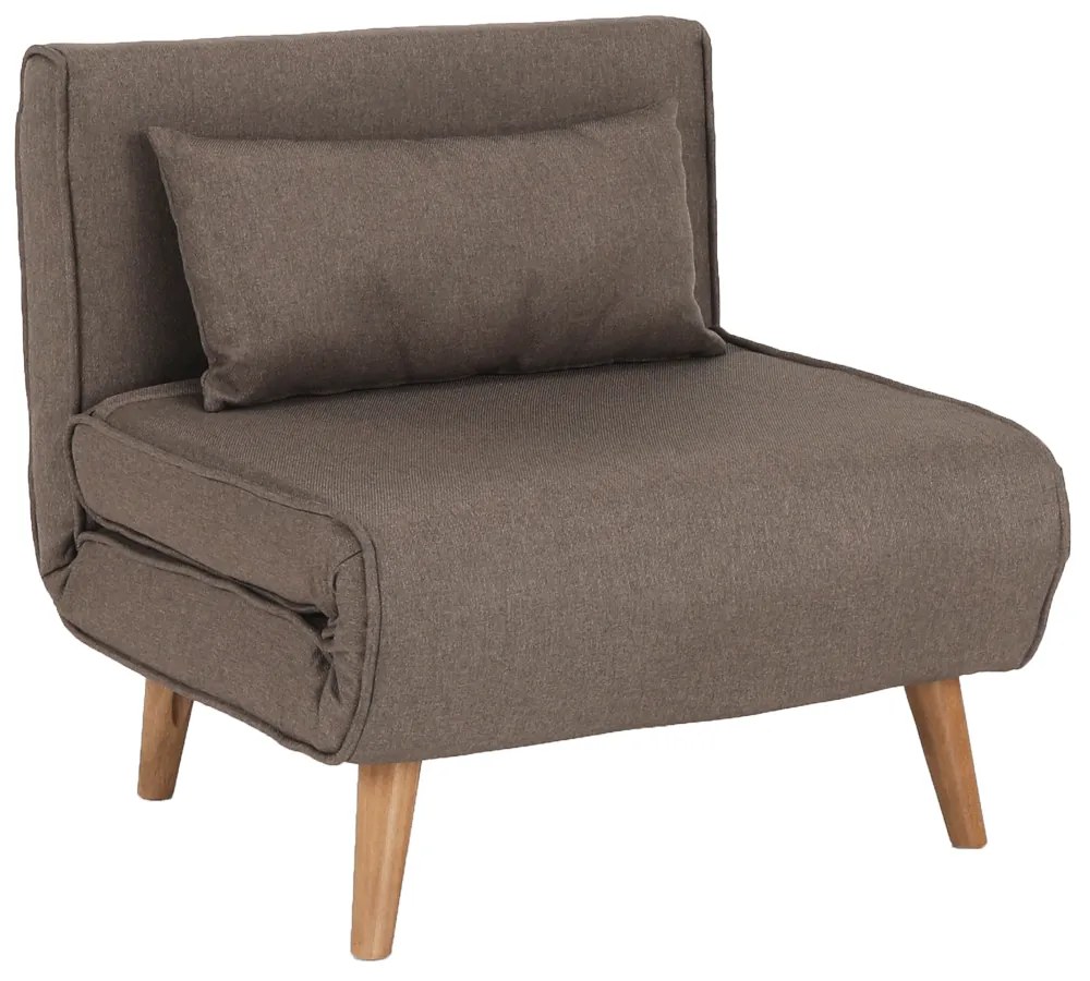 Fotoliu extensibil FARIDO gri-taupe, 76/92/73 cm
