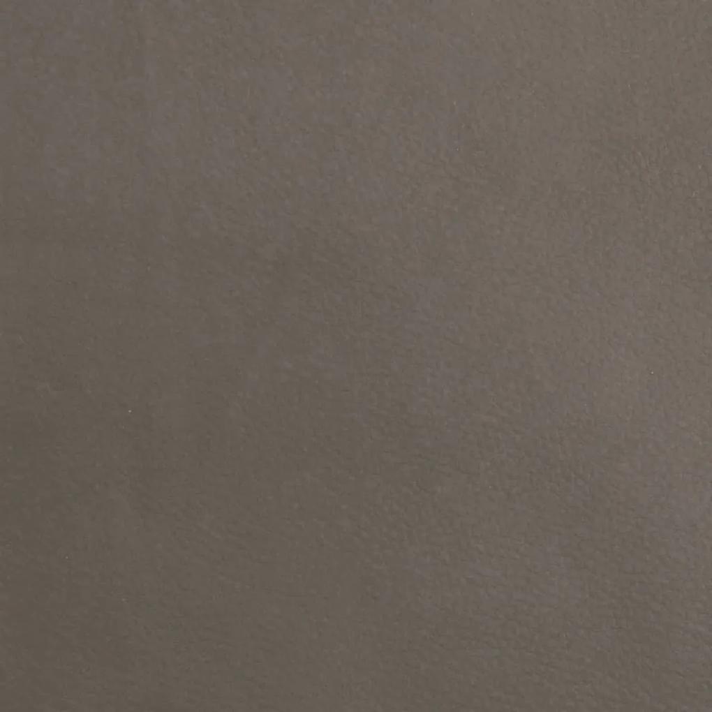 Taburet, gri, 45x29,5x39 cm, piele ecologica Gri, Picior din lemn