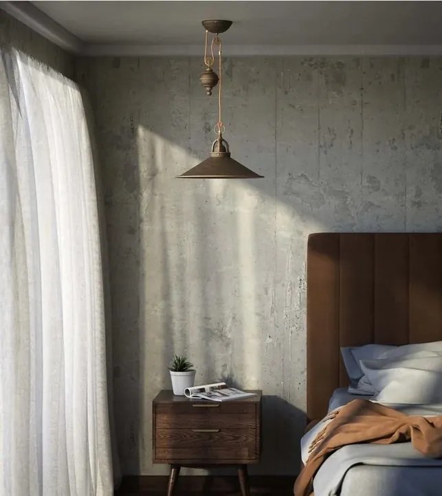 Lustra din alama industrial style cu scripete Alice