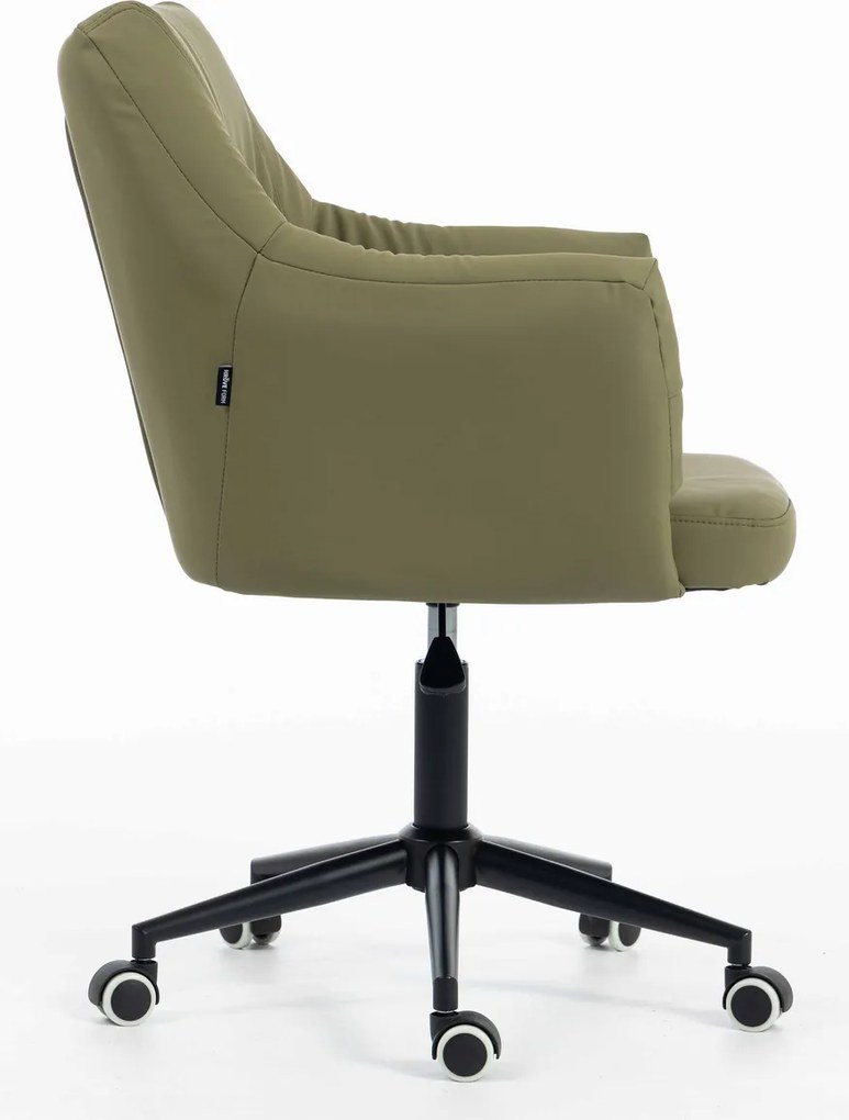 HR840K Scaun Khaki Piele Ecologica Premium Soft cu Bază Neagră