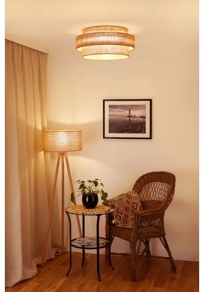 Plafonieră LED Brilagi SPACE YUTE LED/12W/230V d. 50 cm bej